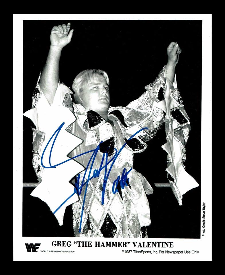 Greg Valentine Pose 7 Signed Photo COA