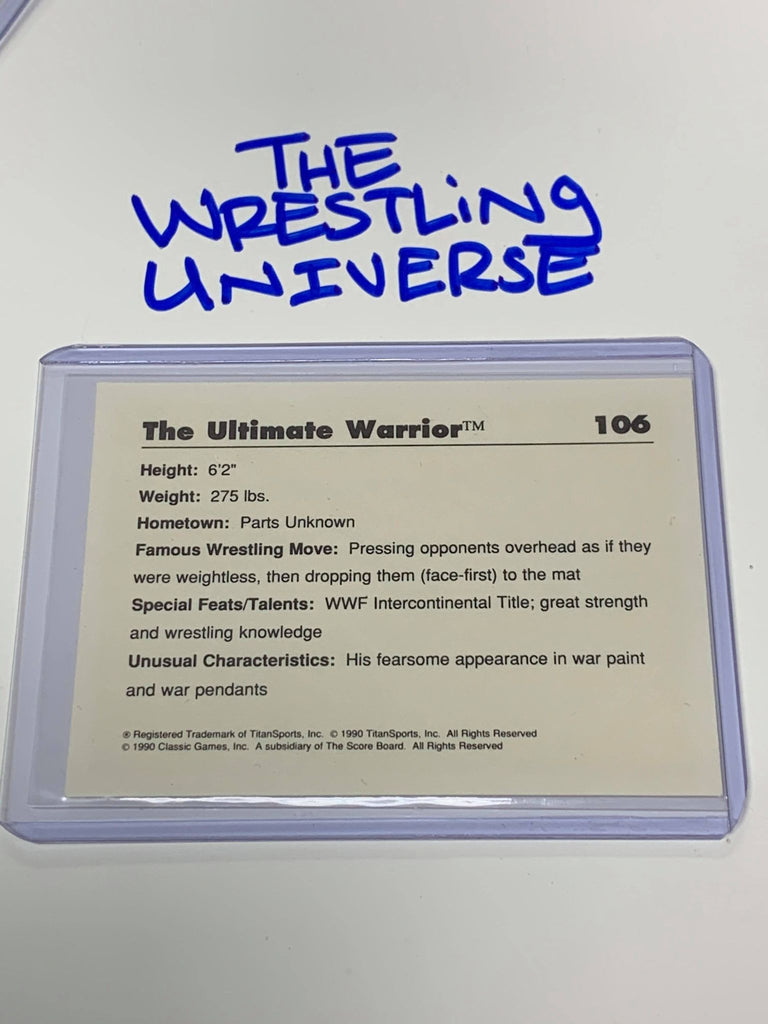 Ultimate Warrior WWE 1990 Classic Rookie Card – The Wrestling Universe