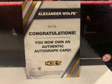 Alexander Wolfe 2017 Topps WWE NXT SIGNED Card #/25