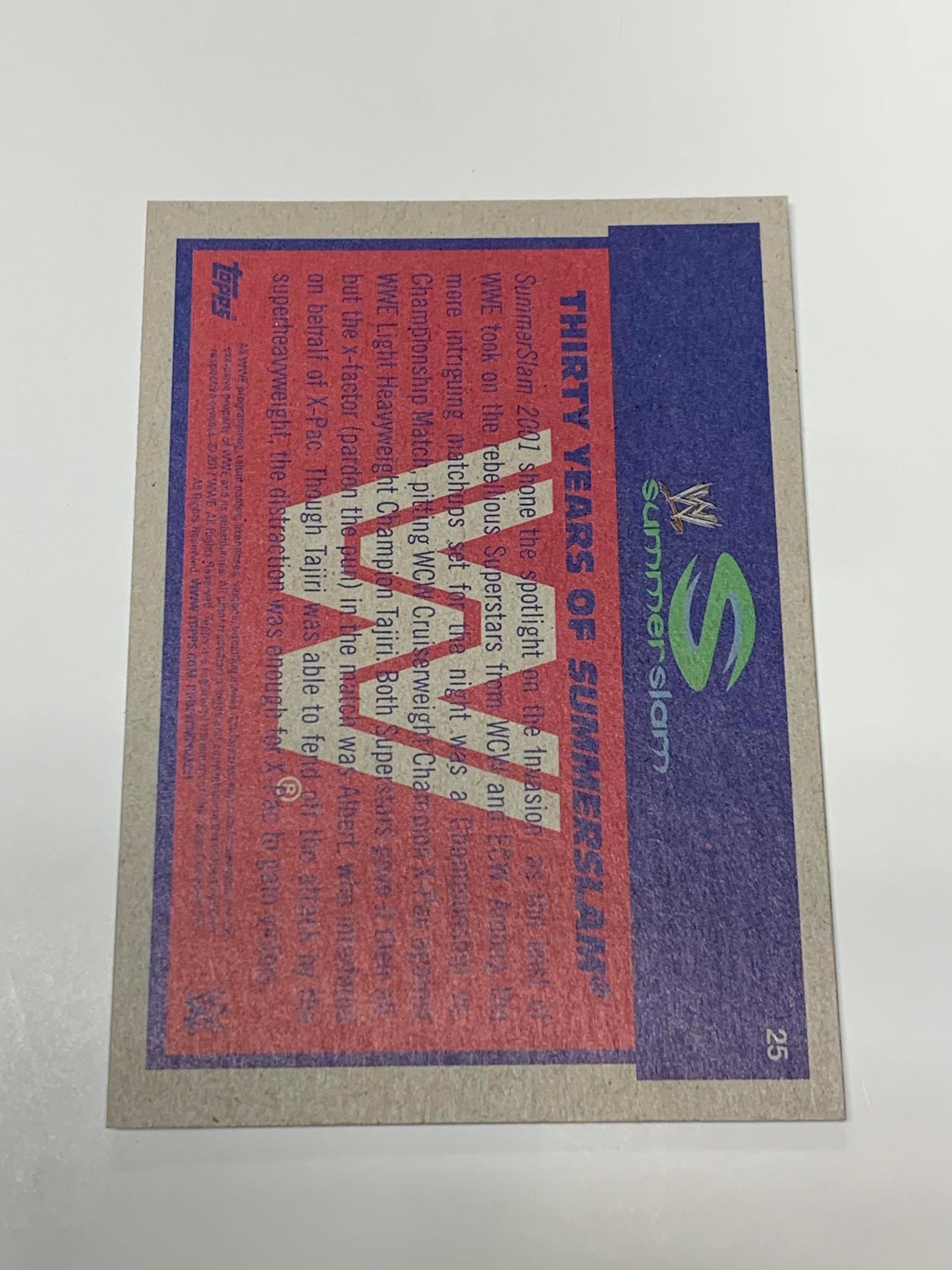 X-Pac 2017 WWE Topps Summerslam Card #25