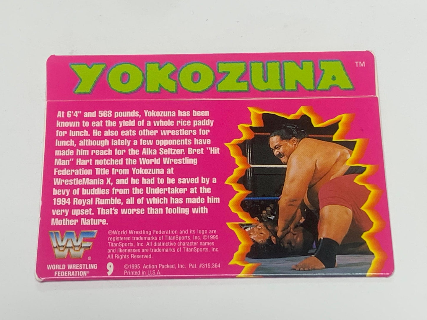 Yokozuna 1995 WWE Action Packed #9