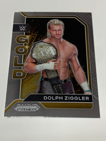 Dolph Ziggler 2022 WWE Prizm Gold Insert Card #15