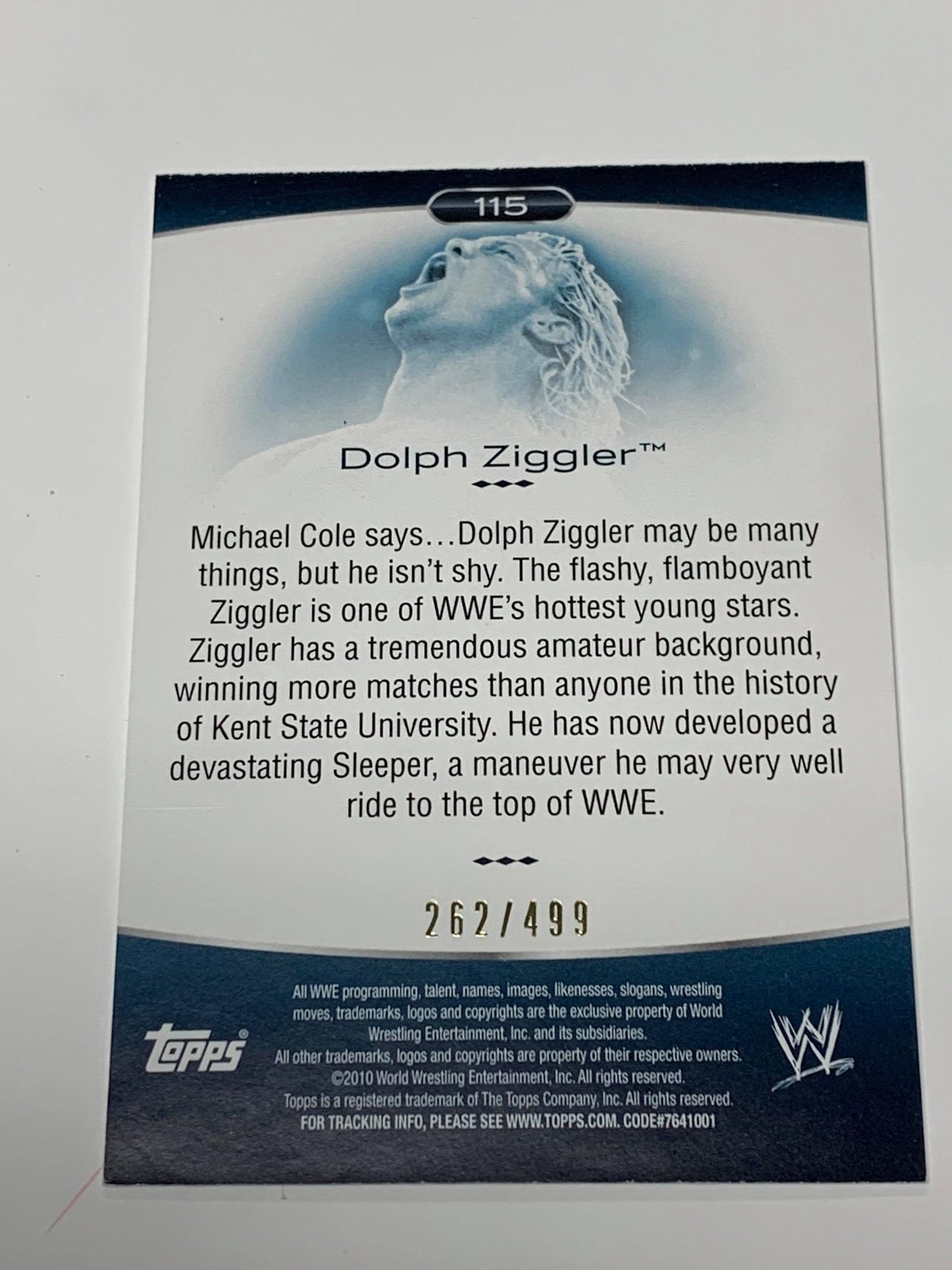 Dolph Ziggler 2010 Topps Platinum Parallel Green ROOKIE #/499